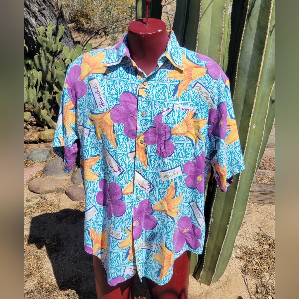 Hawaiian Tropical Floral Men's Shirt